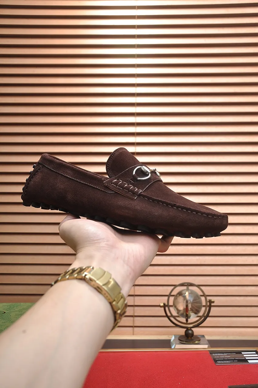 Men's Men's Shoes💰420💶【GUCCI】 (High-end Niuli) New 🍀Gucci*——Gucci Doudou Shoes! Made of imported original cowhide, the inner top layer is comfortable cowhide lining! Original wear-resistant rubber outsole! High quality products! Code number 38-44!
